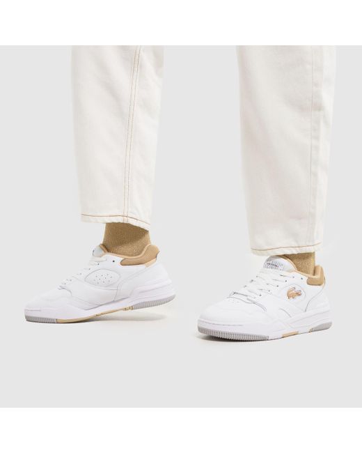 Lacoste White Lineshot Trainers In