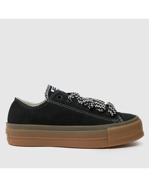Converse Black All Star Lift Ox Trainers