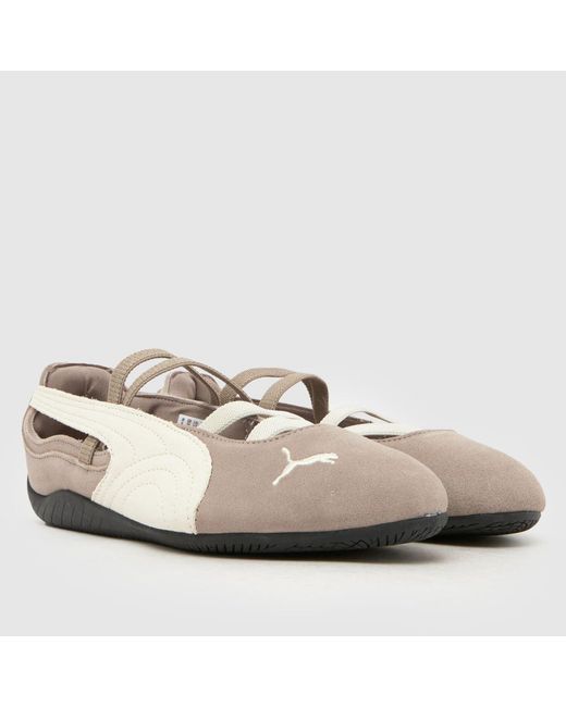 PUMA White Speedcat Ballet Trainers