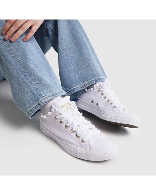 Converse White All Star Ox Ruffles Trainers