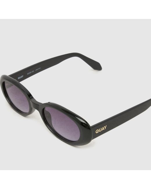 Quay Black Felt Cute Sunglasses