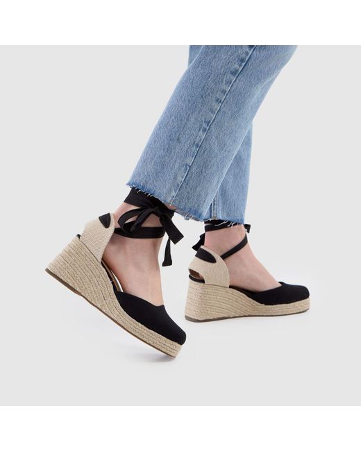 Schuh Black Veronica Espadrille High Heels