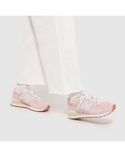 New Balance Pink 574 Trainers In