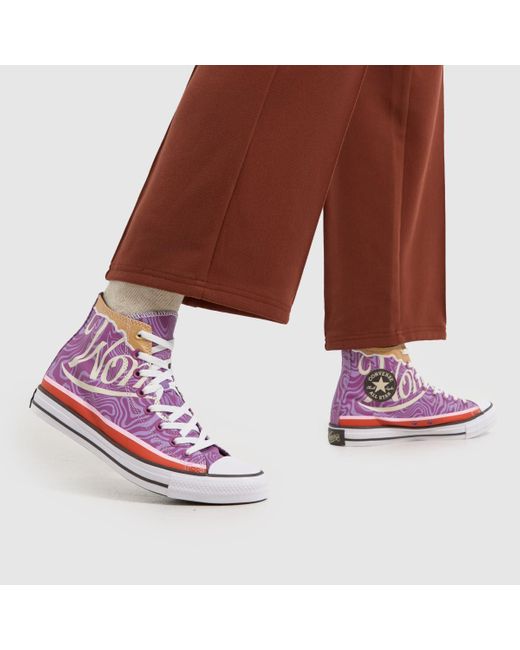 Converse Pink All Star Hi Wonka Trainers In for men