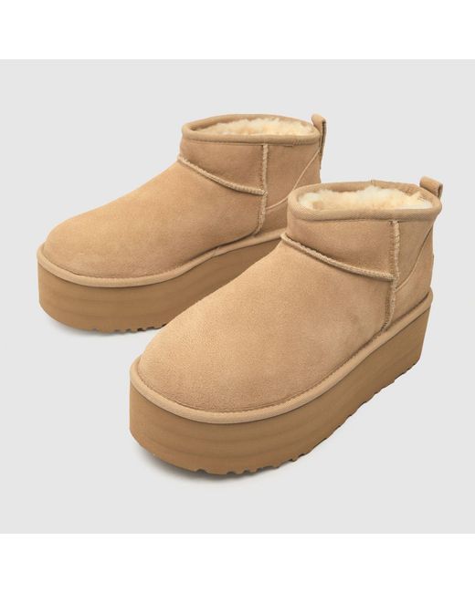 Ugg Natural Classic Ultra Mini Platform Boots