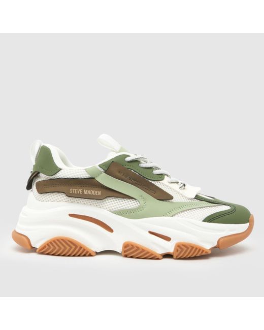Steve Madden Green Possession Ladies Trainers