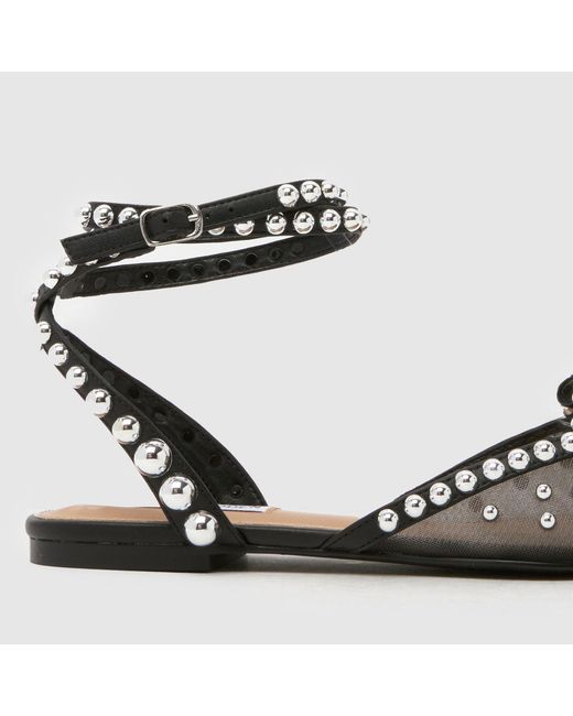 Steve Madden Black Lynne Jewel Pointed Flats