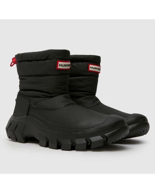 Hunter Black Intrepid Short Snow Boots