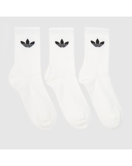 Adidas White Originals Crew Sock 3 Pack