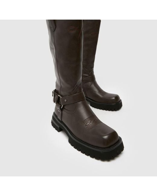 SIMMI Brown Galveston Biker Boots