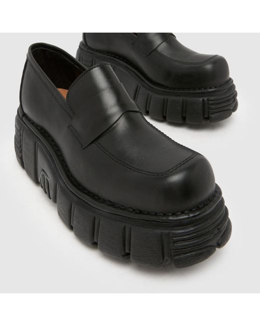 New Rock Black Loafer Shoes for men