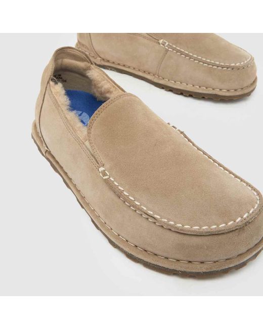 Birkenstock Natural Utti Shearling Flats