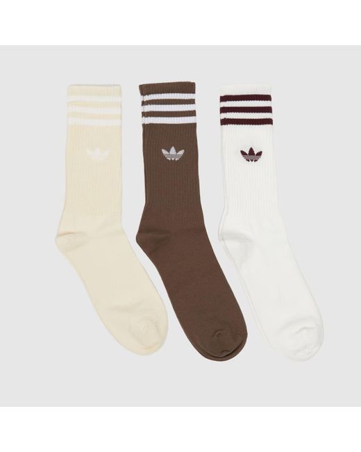 Adidas Natural Pack Of 3 Original High Crew Socks