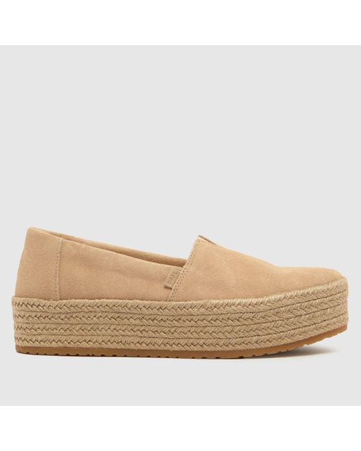 TOMS Natural Women's Valencia Slip On Flat Shoes