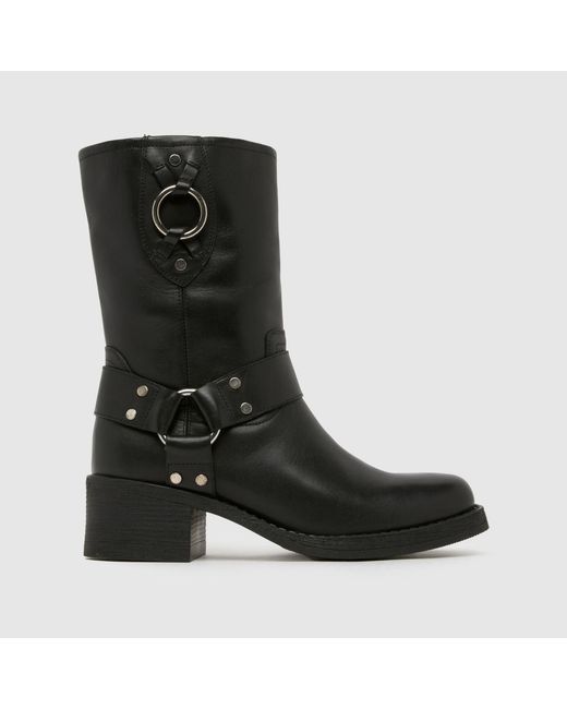 Schuh Black Camilla Hardware Heel Boots