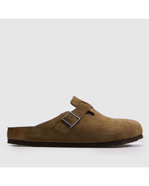 Birkenstock Brown Boston Clog Sandals for men