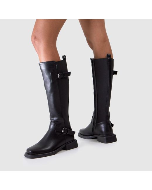 SIMMI Black Dilly Knee High Riding Boots