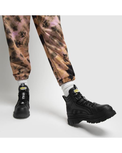 Buffalo Black London Aspha Mid Boots