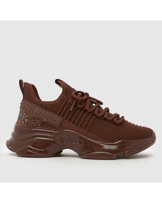 Steve Madden Brown Maxilla Bling Trainers