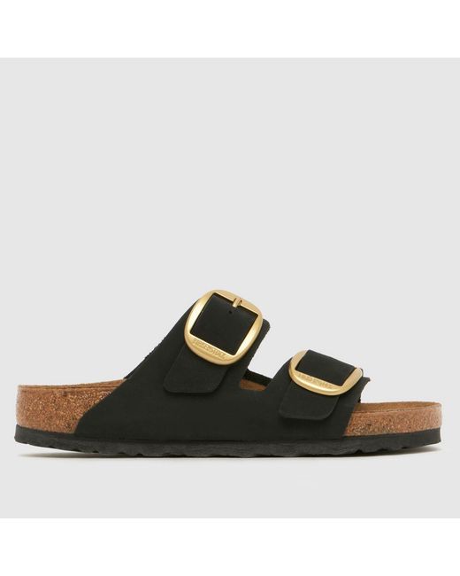 Birkenstock Black Arizona Big Buckle Footbed Sandals