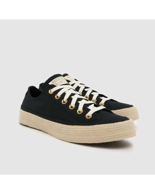 Converse Black All Star Ox Espadrille Trainers