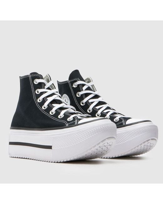 Converse Black All Star Lift Double Stack Trainers