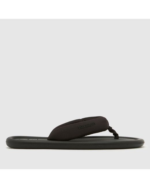Havaianas Black Maxi Puffed Flip Sandals