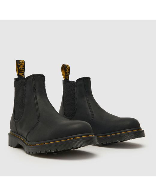 Dr. Martens Black 2976 Waxed Chelsea Boots In for men