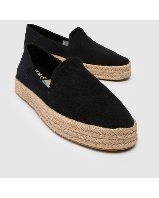 TOMS Black Carolina Flats