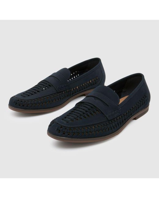 Schuh Blue Reem Woven Loafer Shoes In for men
