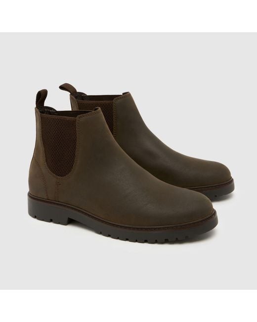 Schuh Brown Dane Leather Chelsea Boots for men