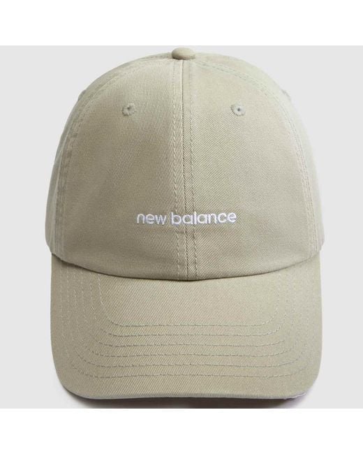 New Balance Green Panel Linear Logo Cap
