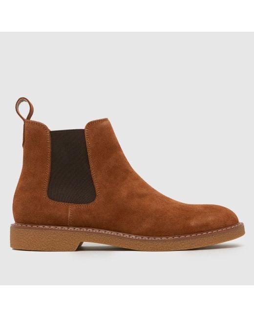 Schuh Brown Dawn Suede Chelsea Boots for men
