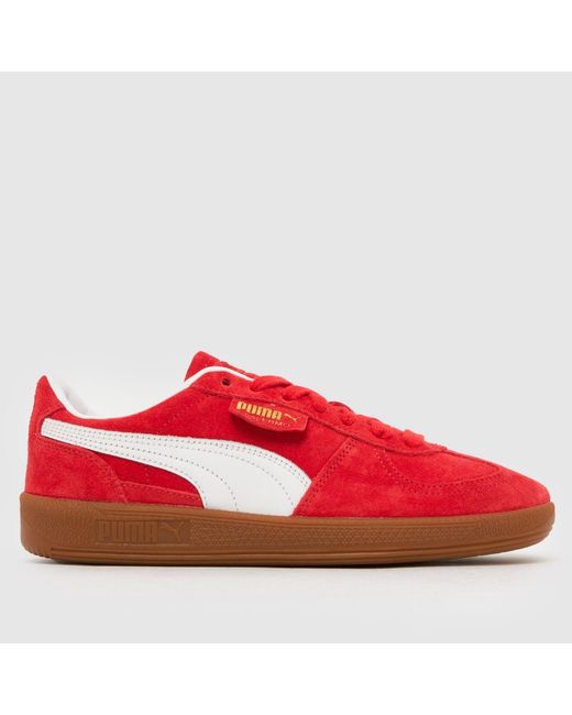 PUMA Red Palermo Trainers