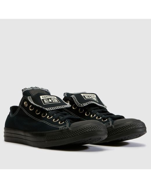 Converse Black All Star Ox Double Tongue Trainers for men