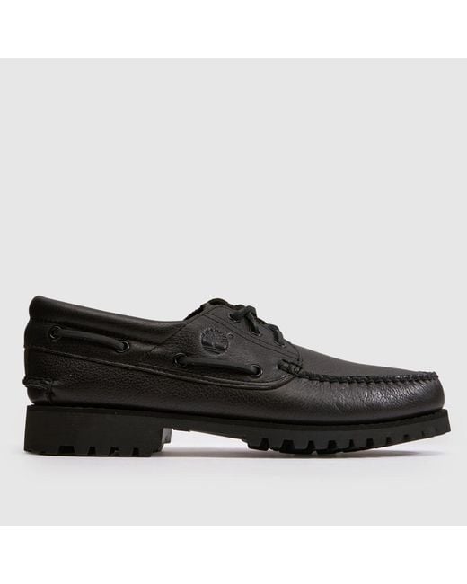 Timberland Black Authentic Boat Shoes for men