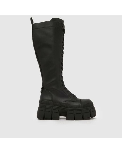 Buffalo Black London Gospher Lace Up Hi Boots