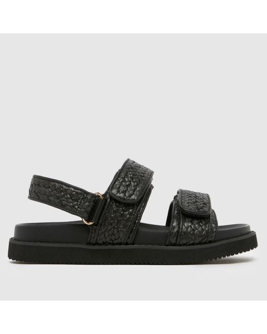 Schuh Black Tiesha Footbed Sandals