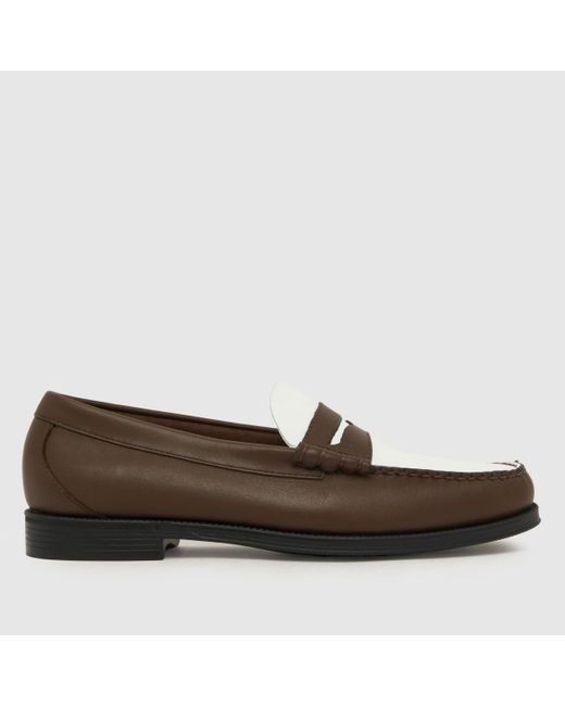 G.H.BASS Brown Weejun Larson Penny Loafer Shoes In for men