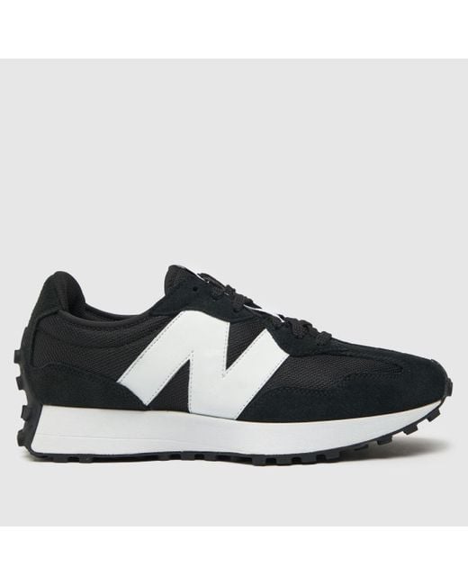 New Balance 327 Trainers In Black & White for men