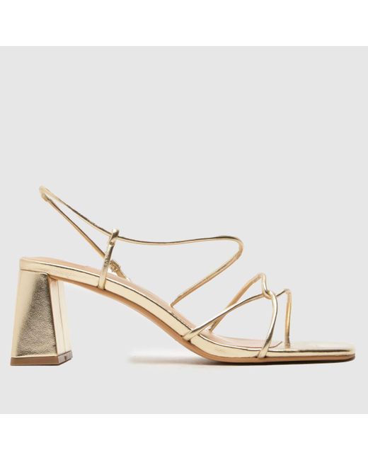 Schuh Metallic Shiloh Strappy Block High Heels