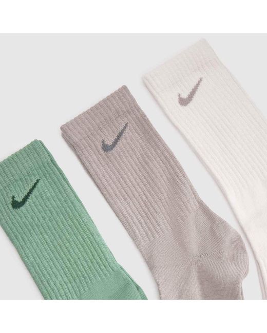 Nike Green Everyday Crew Sock 3 Pack