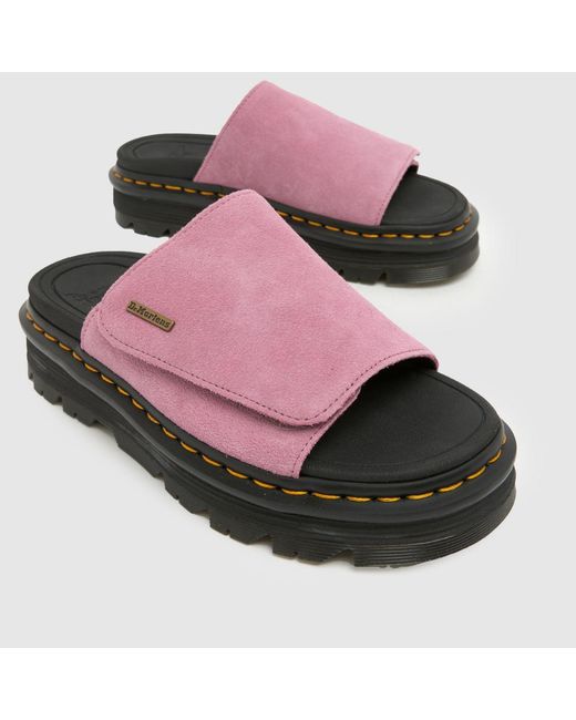 Dr. Martens Red Zebzag Slide Sandals
