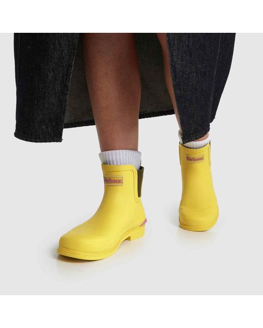 Barbour Yellow Abbeyfield Wellington Boots