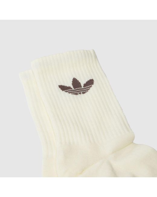 Adidas White Originals Crew Sock 6 Pack