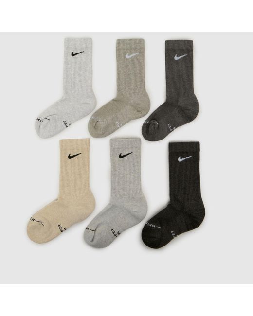 Nike White Everyday Crew Socks 6 Pack