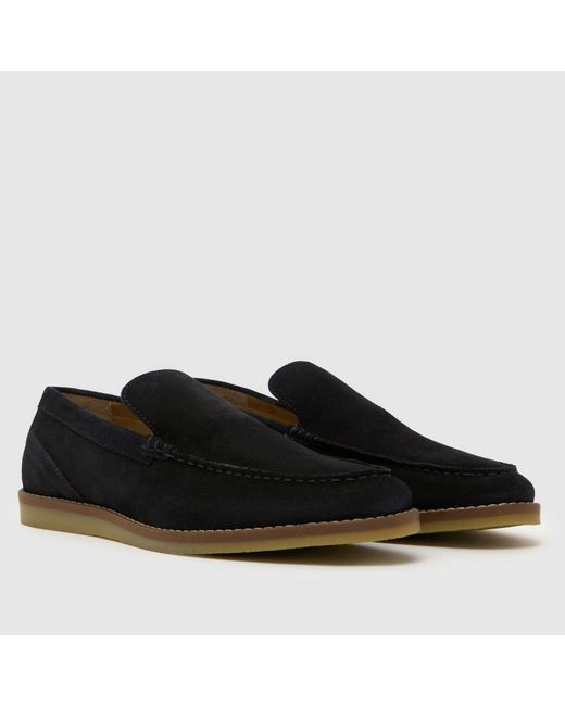 Schuh Black Risk Suede Loafer Shoes for men