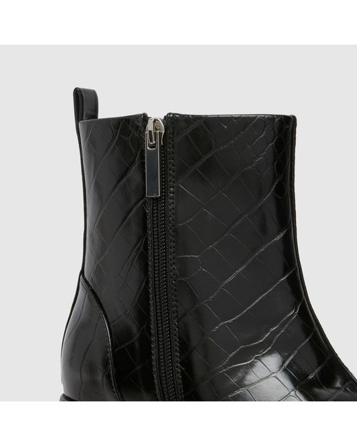 Schuh Black Bowie Block Heel Boots