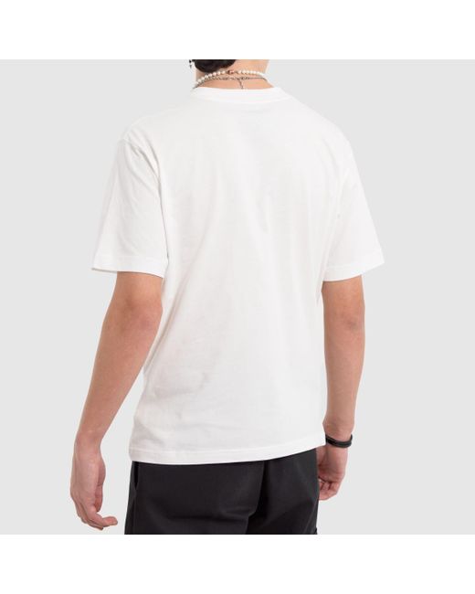 New Balance White Small Logo T-shirt In for men