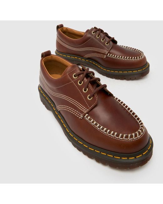 Dr. Martens Brown Lowell Moc Toe Shoes for men